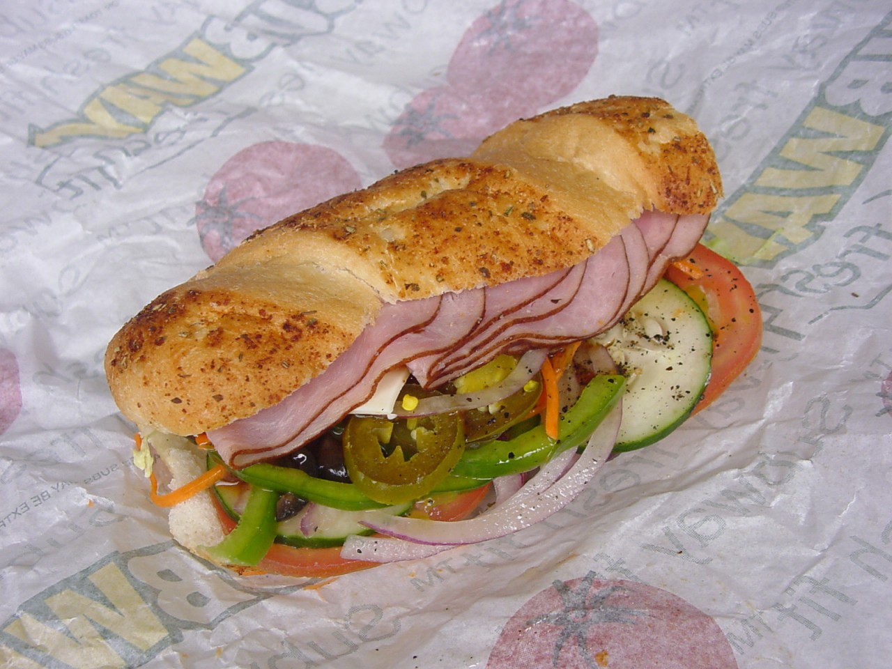 Subway 6 inch Ham Submarine Sandwich