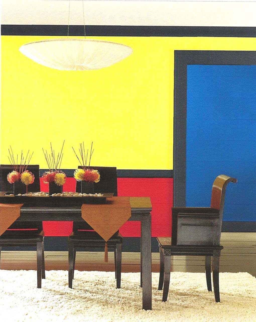 colour blocked dining room 1