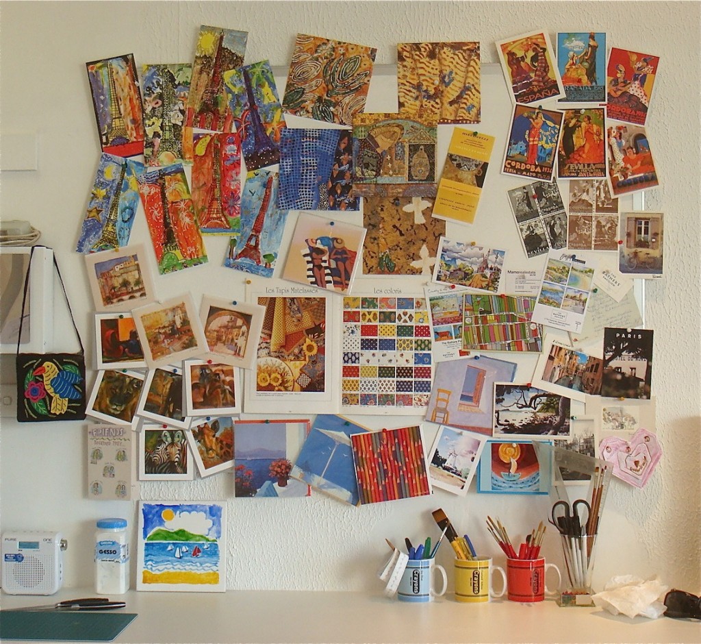 colour from around the world all collected on my pinboard