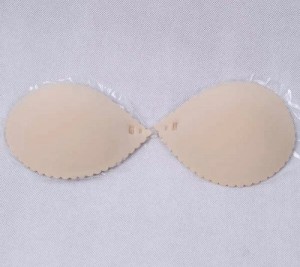 scallop stick on bra in nude