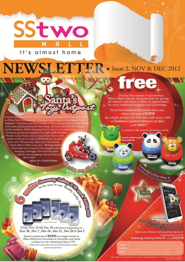 Christmas Newsletter Front Page
