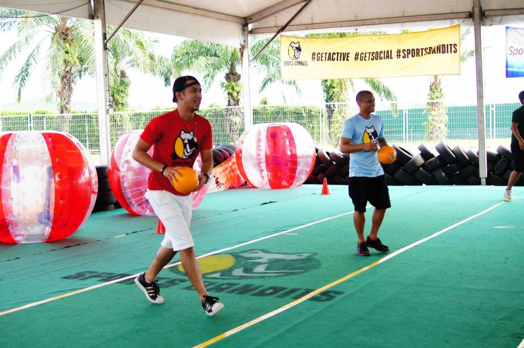 The Sports Bandits during a Dodgeball match