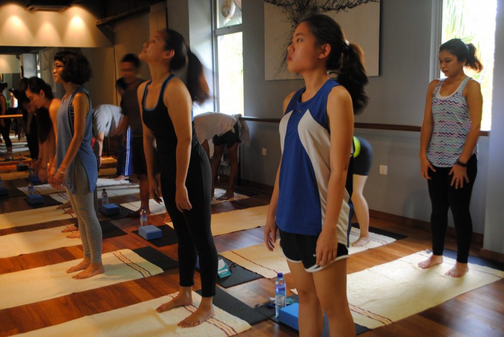 4. The Beauty Guide Tour participants cools down toward the end of the Pilates session at Urban Spring
