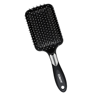 Conair's Velvet Touch Paddle Brush gently detangles hair without painfully snagging. Photo: Conair