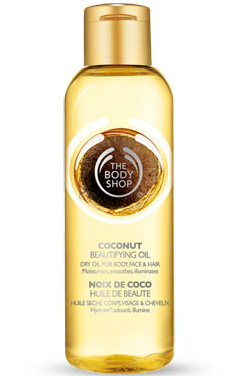 Photo: Body Shop's Coconut Beautifying Oil moisturizes hair with a light touch. Photo: Body Shop 