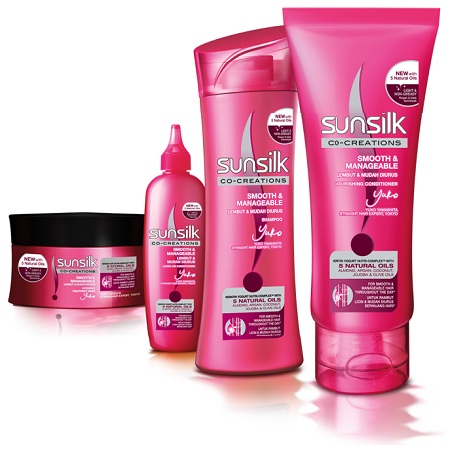 I use Sunsilk's entire Smooth and Manageable range. The hair mask (use about once a week) really helps with softness. Photo: unilever
