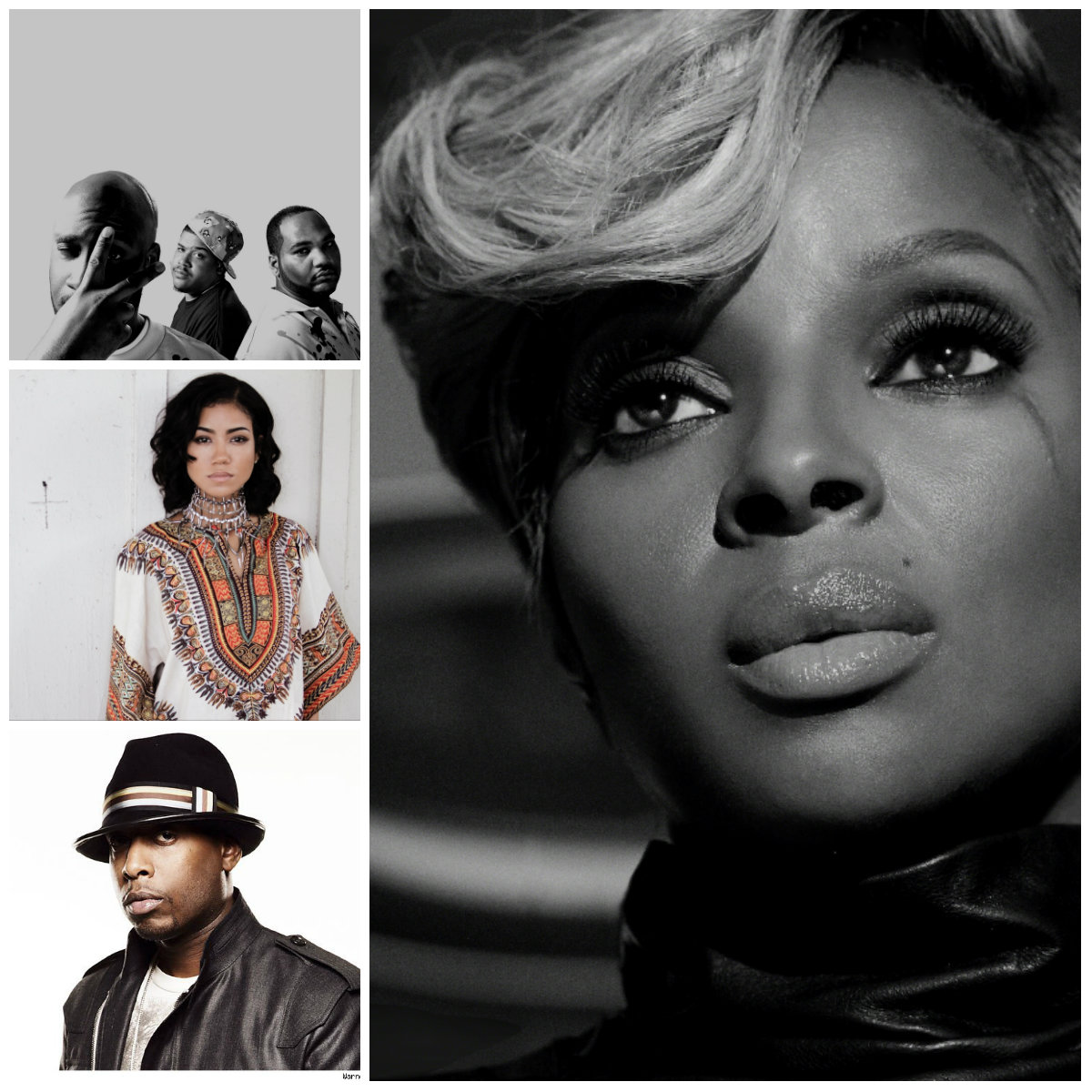 Photo: (Clockwise from right) Mary J. Blige, Talib Kweli, Jhene Aiko and De La Soul