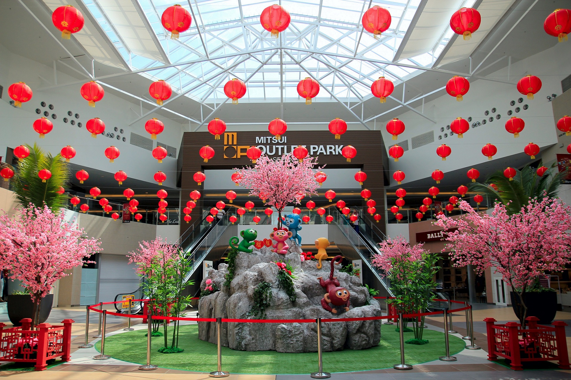 Mitsui Outlet Park KLIA Sepang welcomes the Chinese New Year with festive decorations celebrating the Year of the Monkey