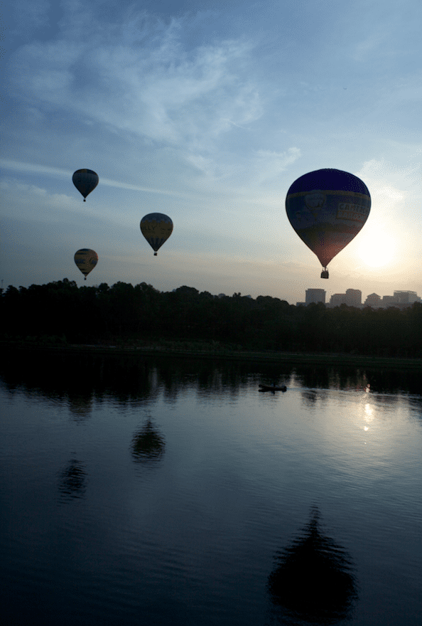 3Balloon Reflection over Putrajaya Lake