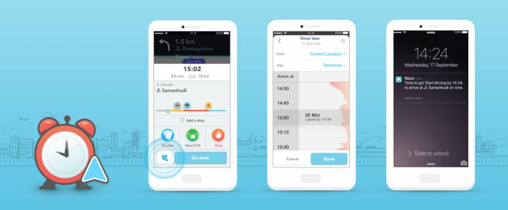 Waze Planned Drives All iOS Screens English Malaysia