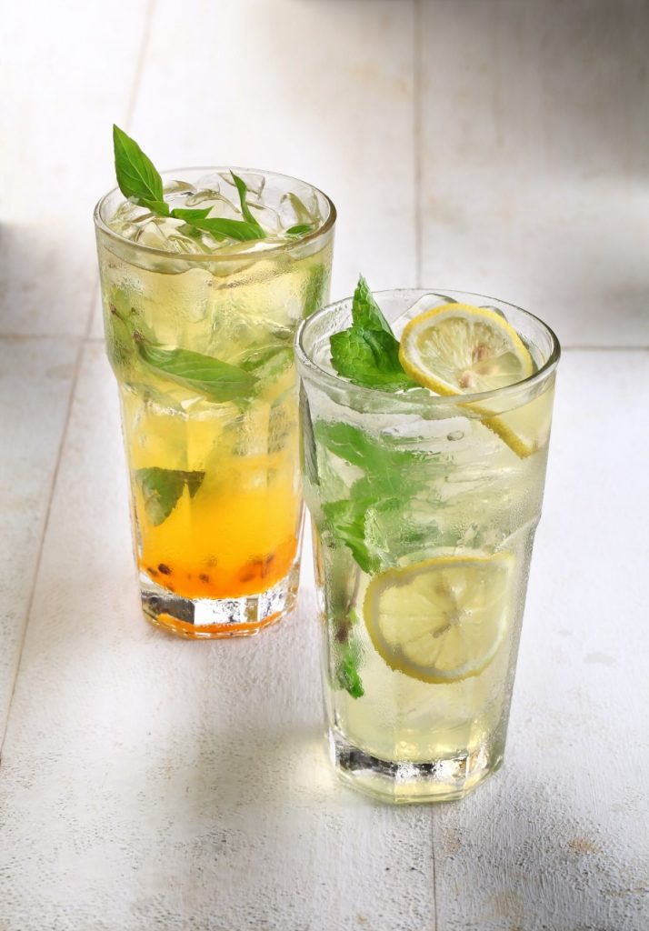 Passionfruit Basil Mojito & Lemon Cooler with Peppermint_Basil