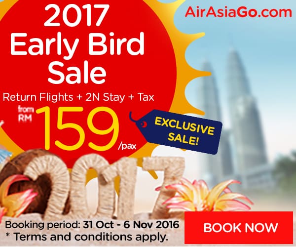 AirAsiaGo.com's 2017 Early Bird Sale