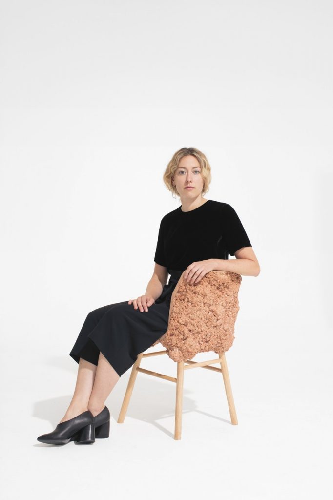 Photo: Marjan Van Aubel with her Well Proven Chair.