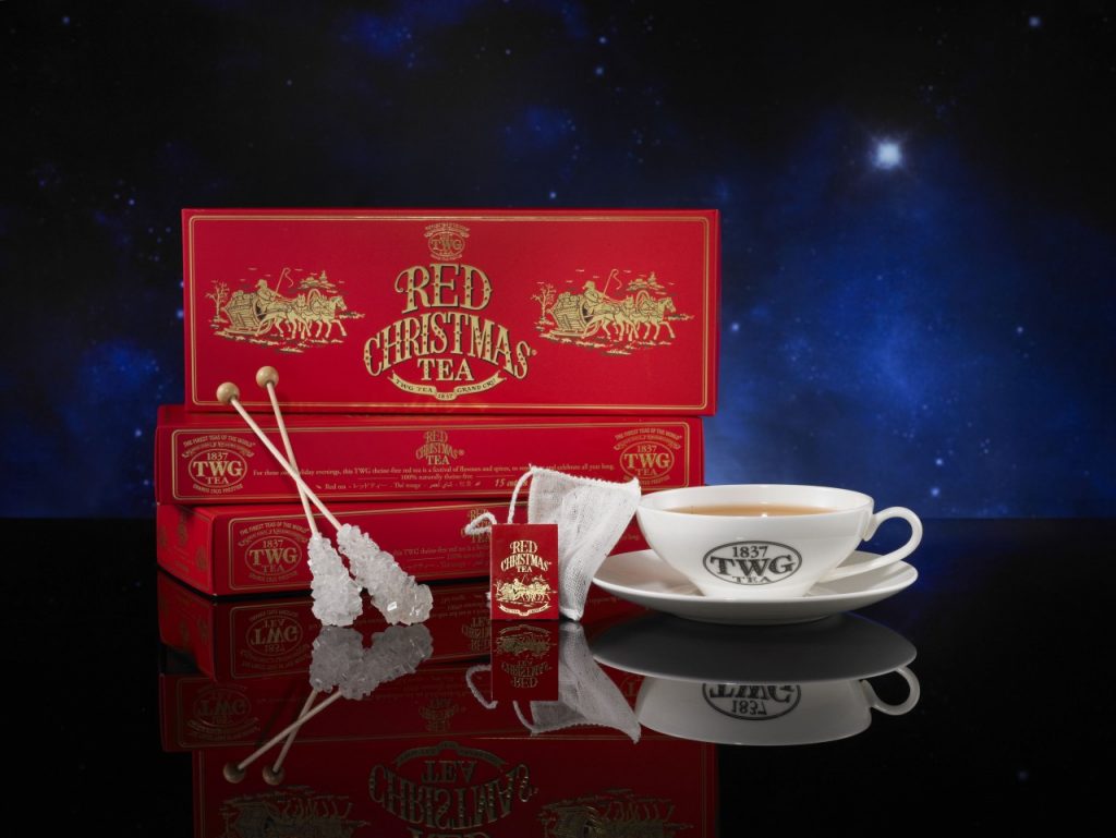 Red Christmas Teabag Gift Box - Landscape