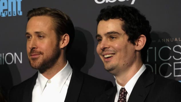 Ryan Gosling Damien Chazelle by Frazier Harrison Getty Header