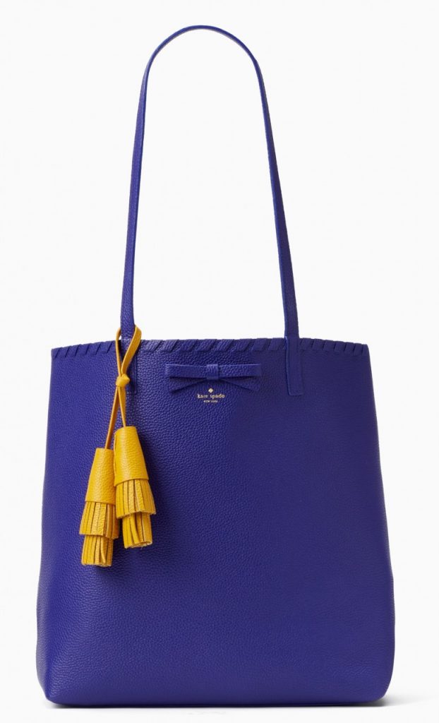 BRIGHT COBALT BLUE LEATHER TOTE