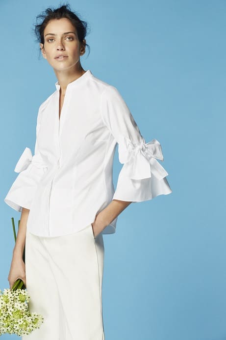 The Crisp White Shirt Receives A Modern Update From Carolina Herrera ...