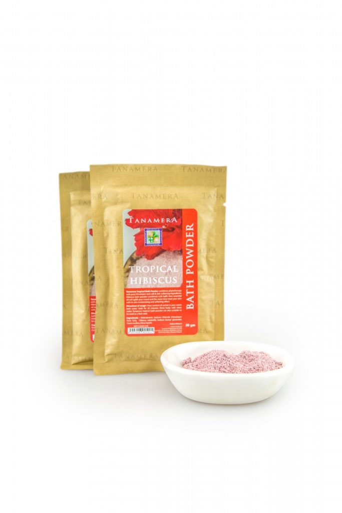 Hibiscus bath powder