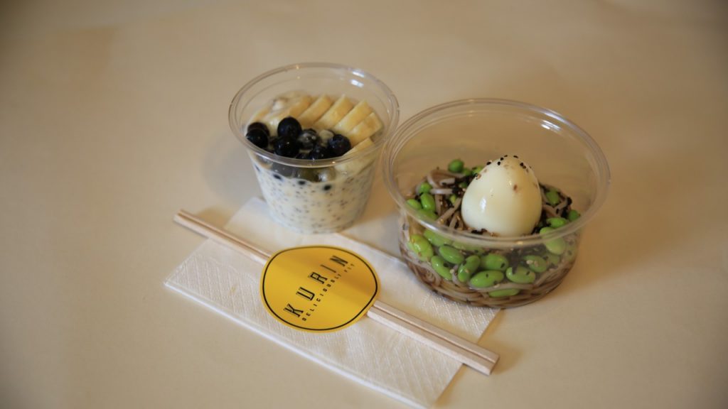 Blueberry and Banana Chia Seed Pudding with Soba Noodles