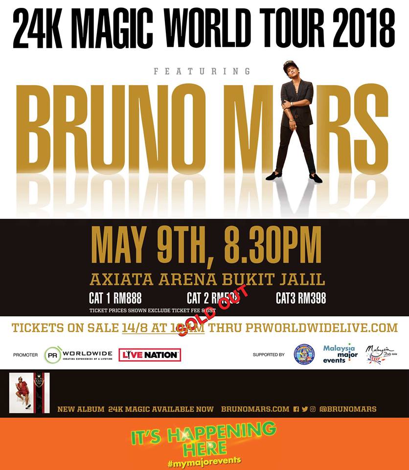 bruno mars concert schedule