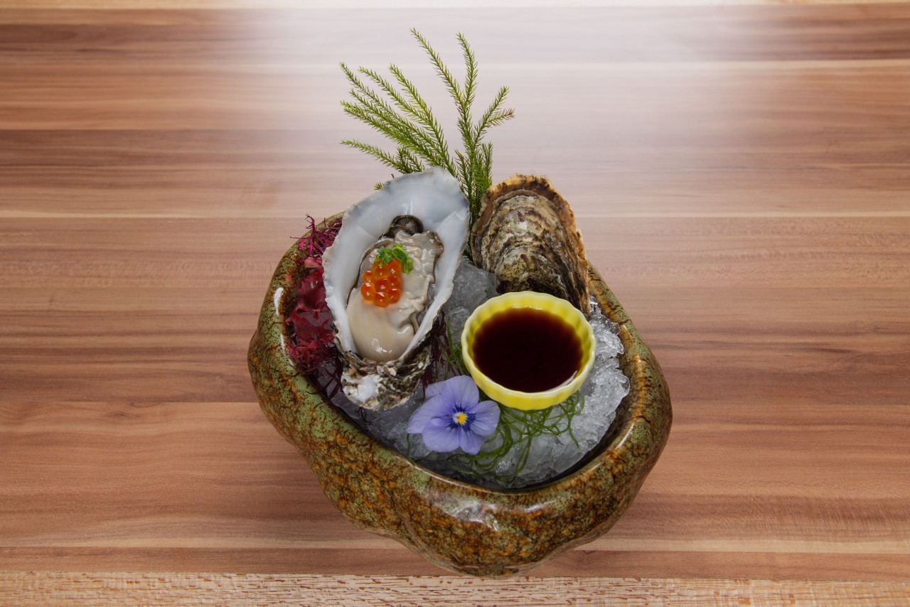 CÉLAVIKL ValentinesDay Starter Fresh Oyster with Ikura and Ponzu